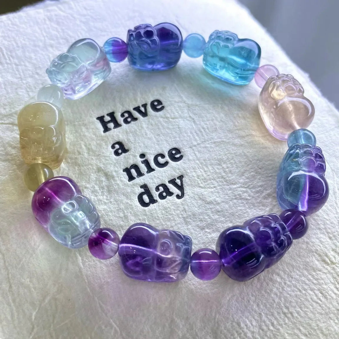 Rainbow Fluorite Figurines-ToShay.org