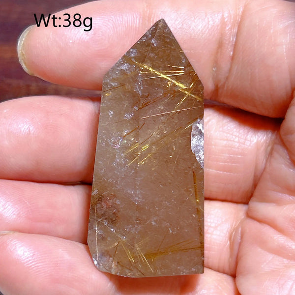 Gold Rutilated Crystal Point-ToShay.org