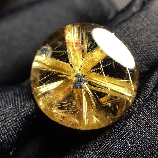 Gold Rutilated Quartz Pendant-ToShay.org