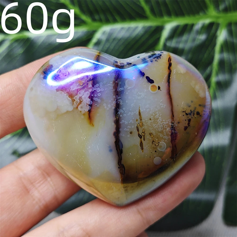 Yellow Tree Agate Heart-ToShay.org