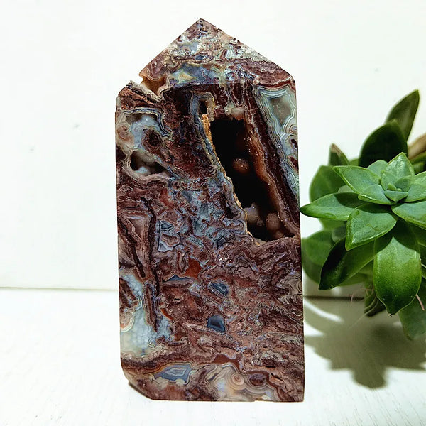 Red Lace Agate Wand Point-ToShay.org