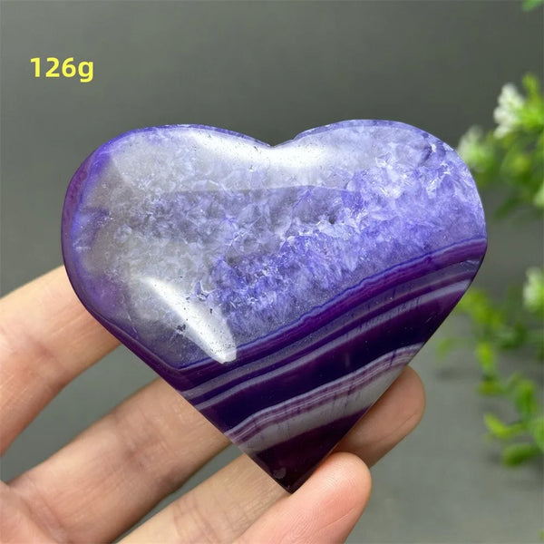 Purple Agate Heart-ToShay.org