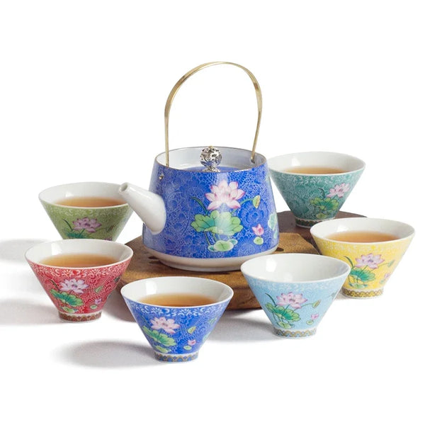 Enamel Porcelain Tea Sets-ToShay.org