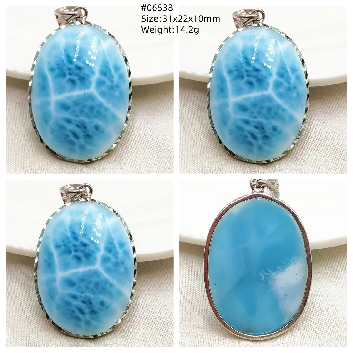 Blue Larimar Pendant-ToShay.org