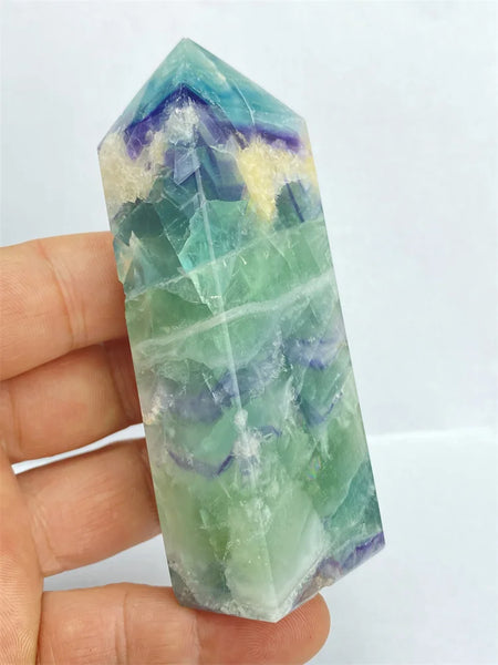 Rainbow Fluorite Crystal Point-ToShay.org