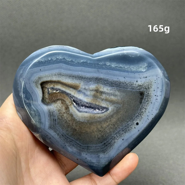 Grey Agate Geode Heart-ToShay.org