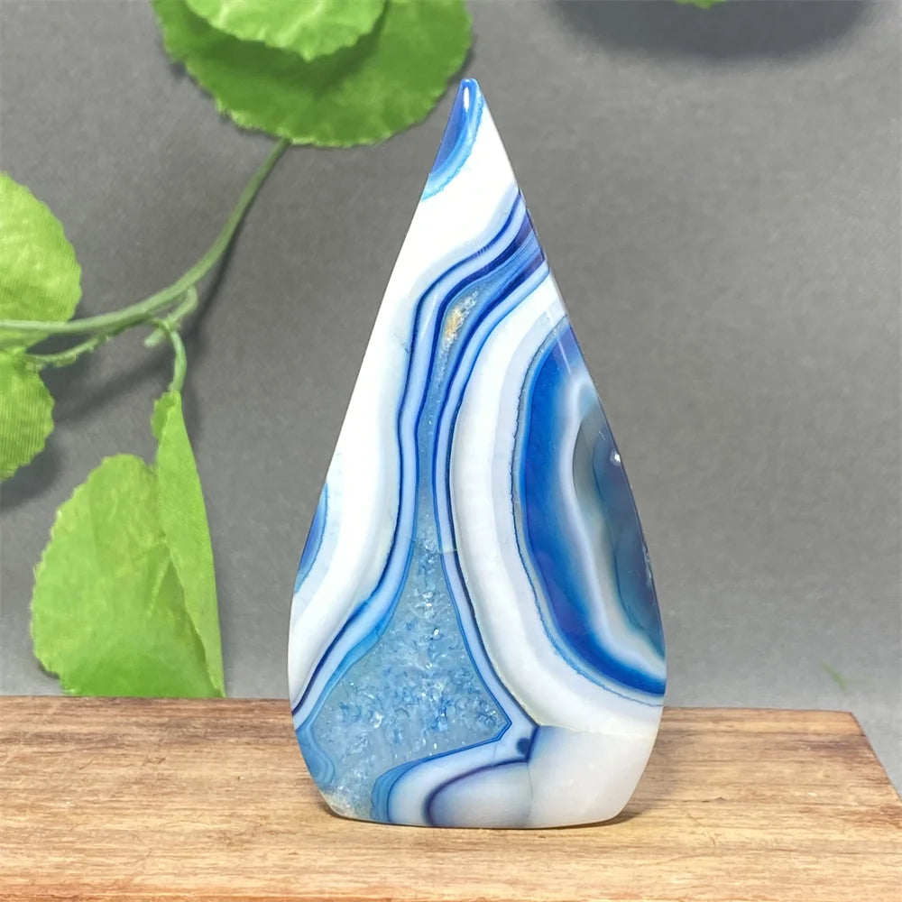 Blue Striped Agate Torch-ToShay.org