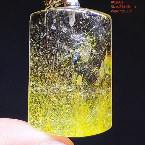 Gold Rutilated Quartz Pendant-ToShay.org