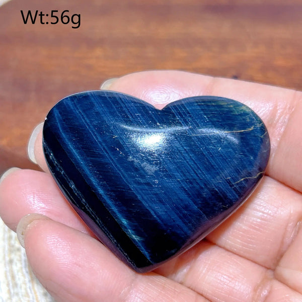 Blue Flash Tiger Eye Heart-ToShay.org
