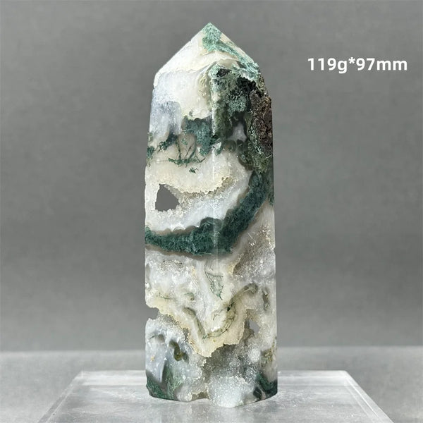 Green Aquatic Agate Tower-ToShay.org