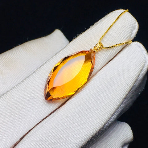 Yellow Citrine Quartz Pendant-ToShay.org