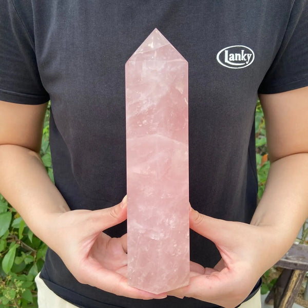 Pink Rose Quartz Obelisk-ToShay.org