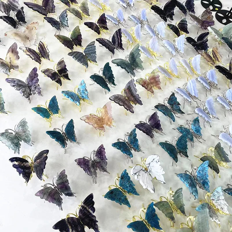 Blue Apatite Butterfly-ToShay.org