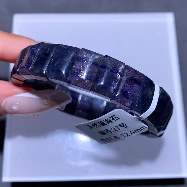 Blue Dichroite Cordierite Bracelet-ToShay.org