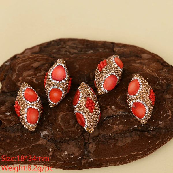 Orange Red Coral Beads-ToShay.org