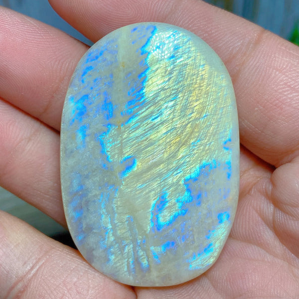 Blue Moonstone Palm Stones-ToShay.org