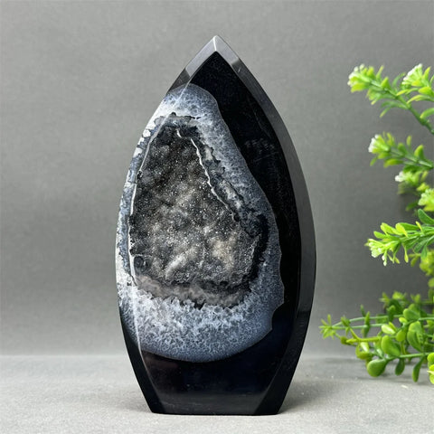 Black Onyx Geode Torch-ToShay.org