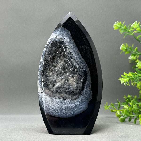 Black Onyx Geode Torch-ToShay.org