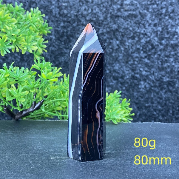 Black Red Striped Agate Point-ToShay.org