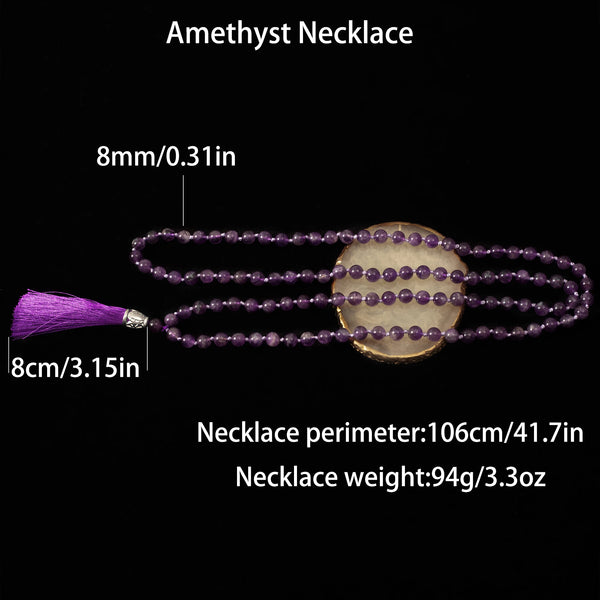 Purple Amethyst Bead Mala-ToShay.org