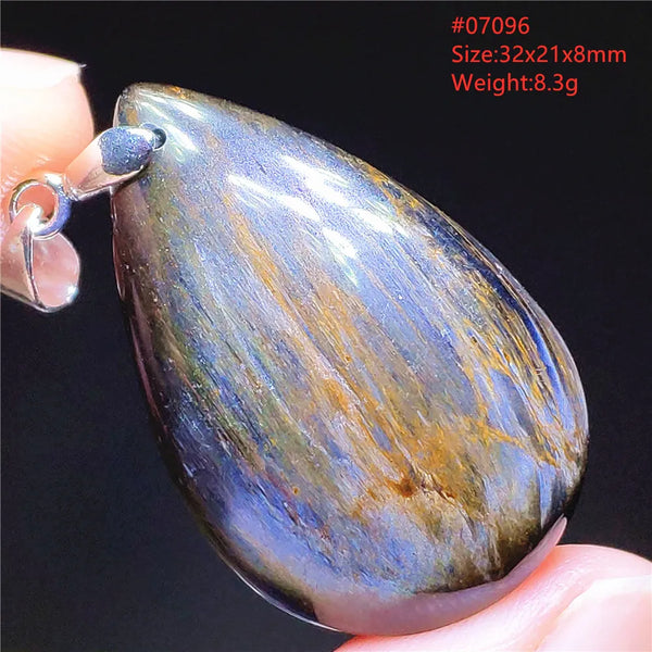 Blue Pietersite Chatoyant Pendant-ToShay.org
