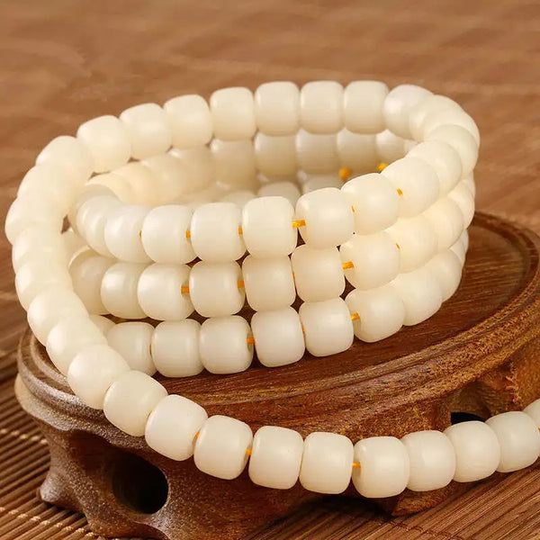 White Bodhi Beads-ToShay.org