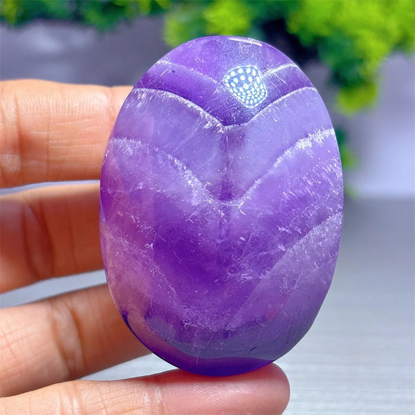 Purple Amethyst Palm Stone-ToShay.org