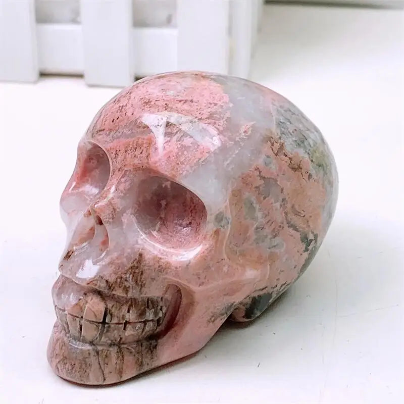 Pink Rhodonite Skull-ToShay.org