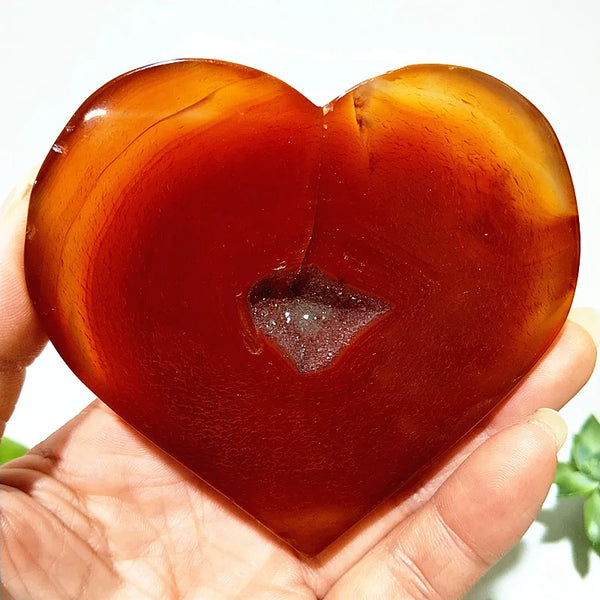 Red Agate Geode Heart-ToShay.org
