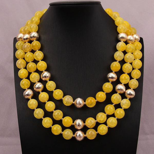 Yellow Fire Agate Necklace-ToShay.org