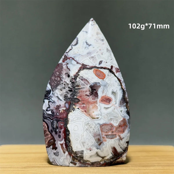 Red Lace Agate Torch-ToShay.org