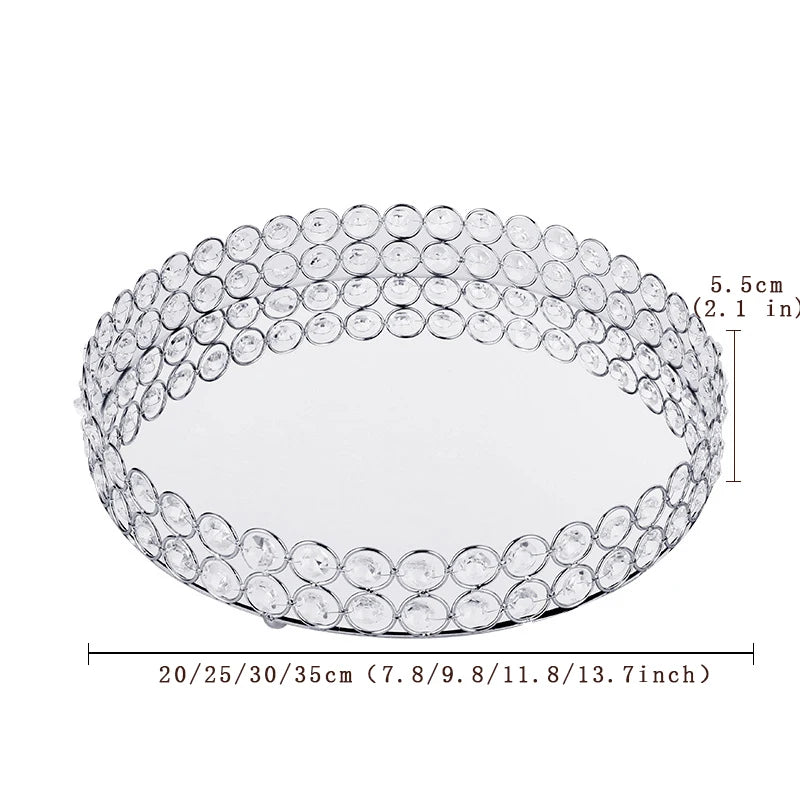 Crystal Bead Mirror Tray-ToShay.org