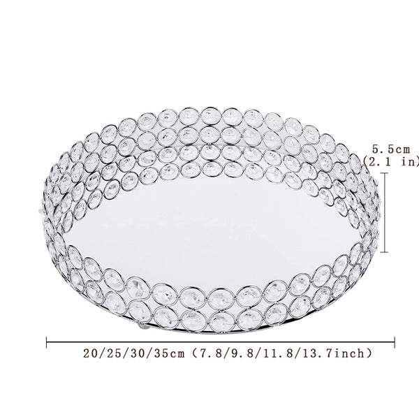 Crystal Bead Mirror Tray-ToShay.org