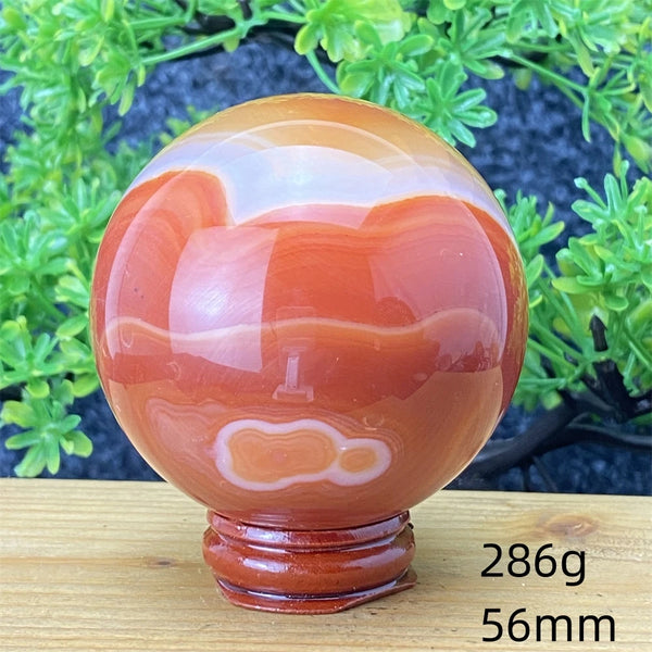 Red Striped Agate Ball-ToShay.org