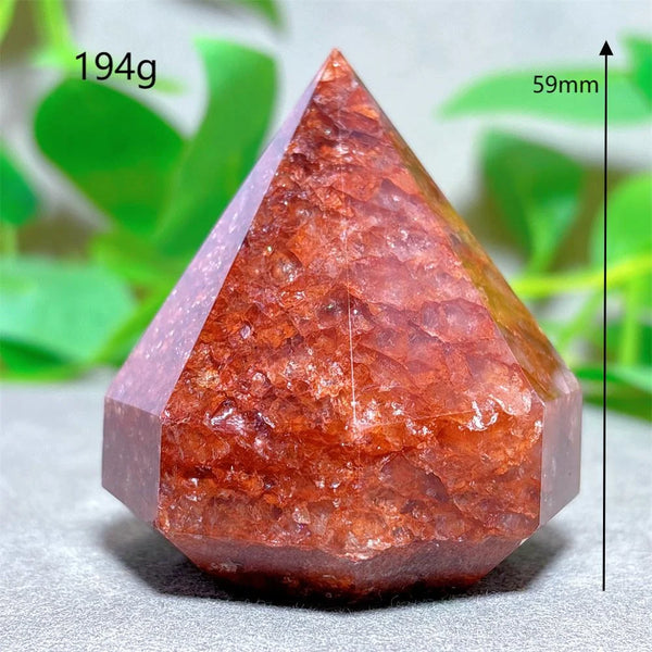 Red Fire Quartz Diamond Tower-ToShay.org