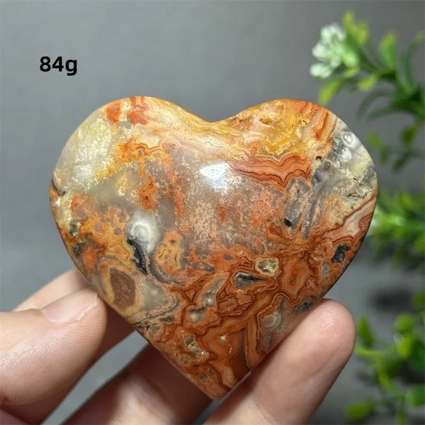 Yellow Crazy Agate Heart-ToShay.org