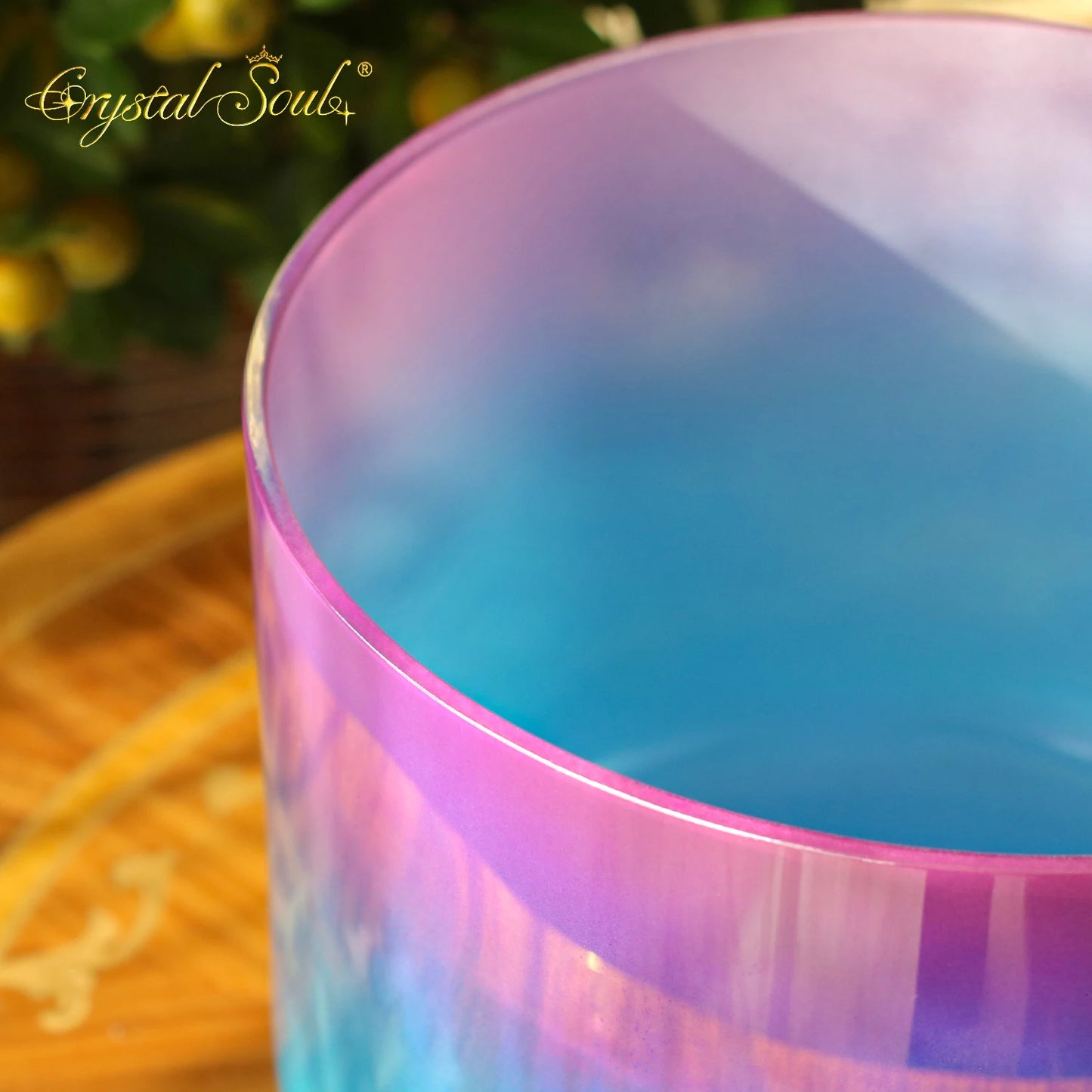 Crystal Soul New 11 Inch Gradient Blue pink Crystal Singing Bowl Sound Healing Long Sustain Sound-ToShay.org