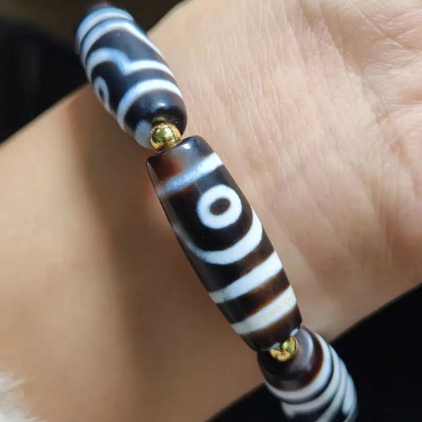 Tibetan Agate Dzi Bracelet-ToShay.org