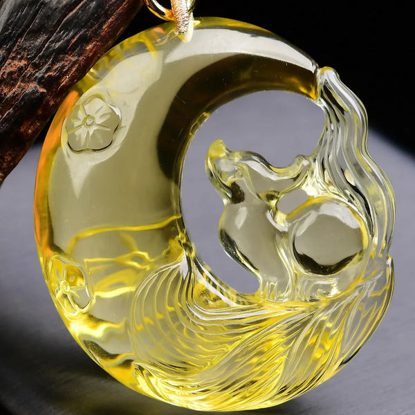 Yellow Citrine Moon Fox-ToShay.org