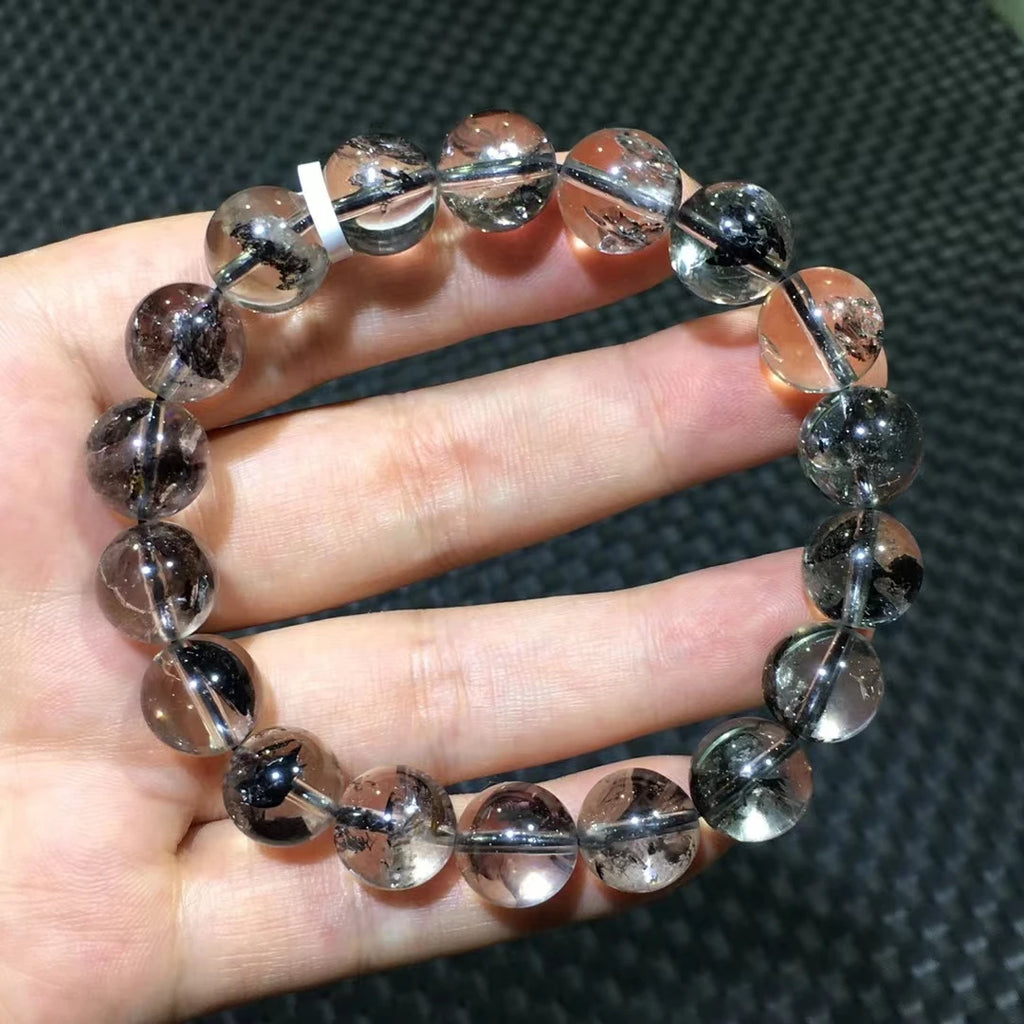 Black Herkimer Diamond Bracelet-ToShay.org