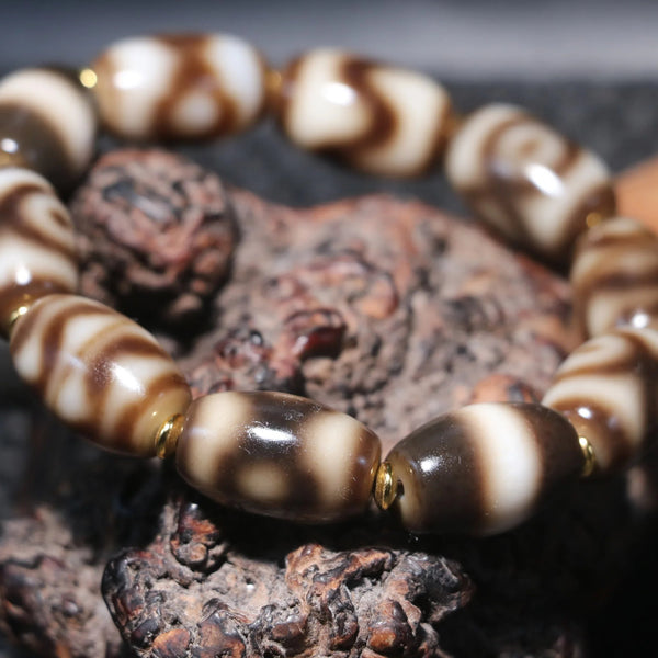 Tibetan Agate Dzi Bracelet-ToShay.org