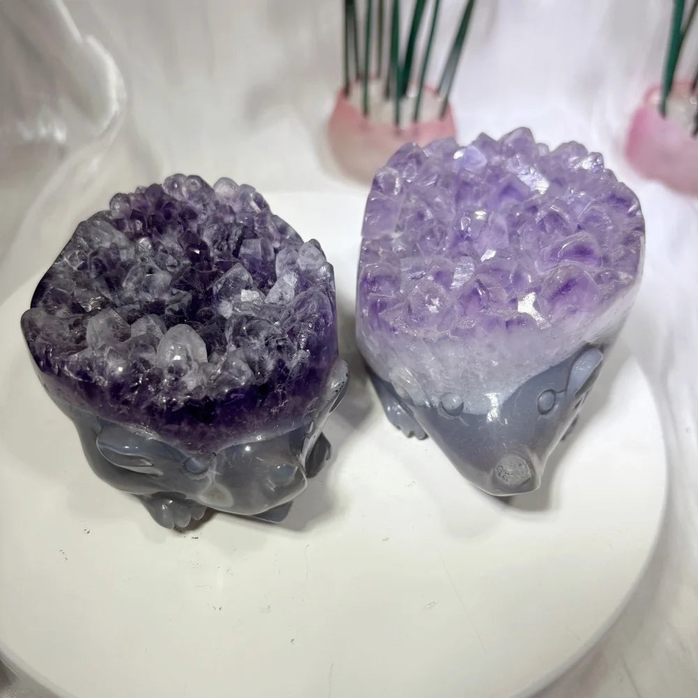 Purple Agate Amethyst Hedgehog-ToShay.org