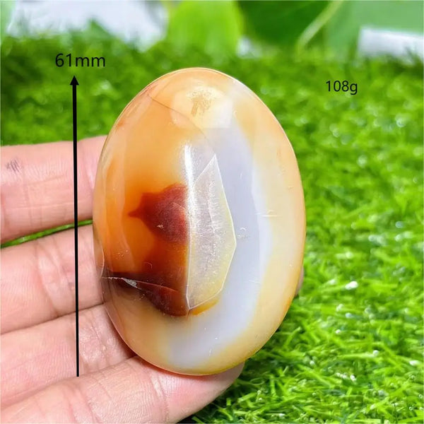 Orange Carnelian Palm Stone-ToShay.org