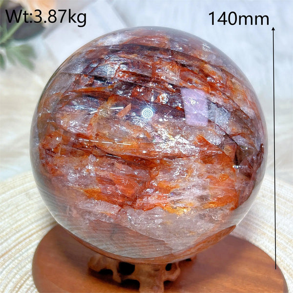 Red Rainbow Fire Quartz Ball-ToShay.org