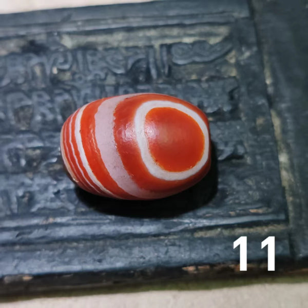 Red Carnelian Agate Dzi Bead-ToShay.org