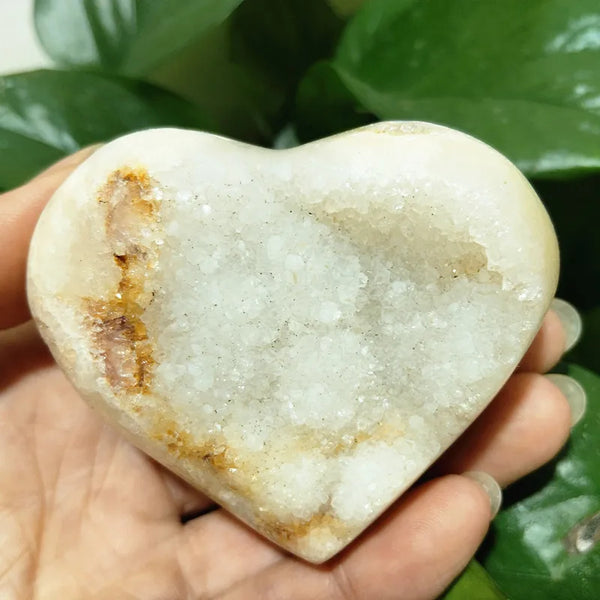 Yellow Crystal Druzy Heart-ToShay.org