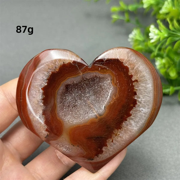 Red Agate Geode Heart-ToShay.org
