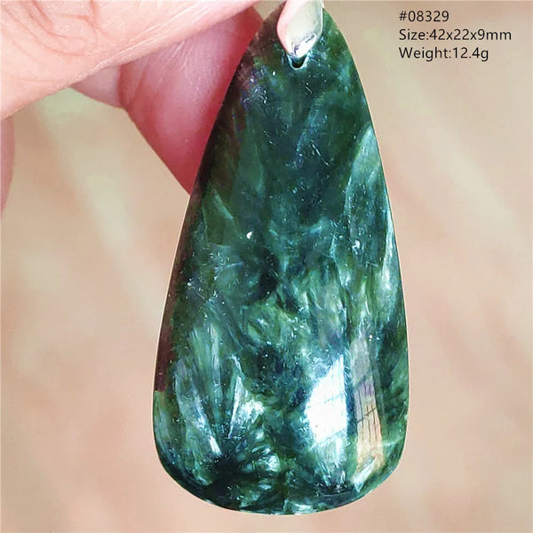 Green Seraphinite Pendant-ToShay.org