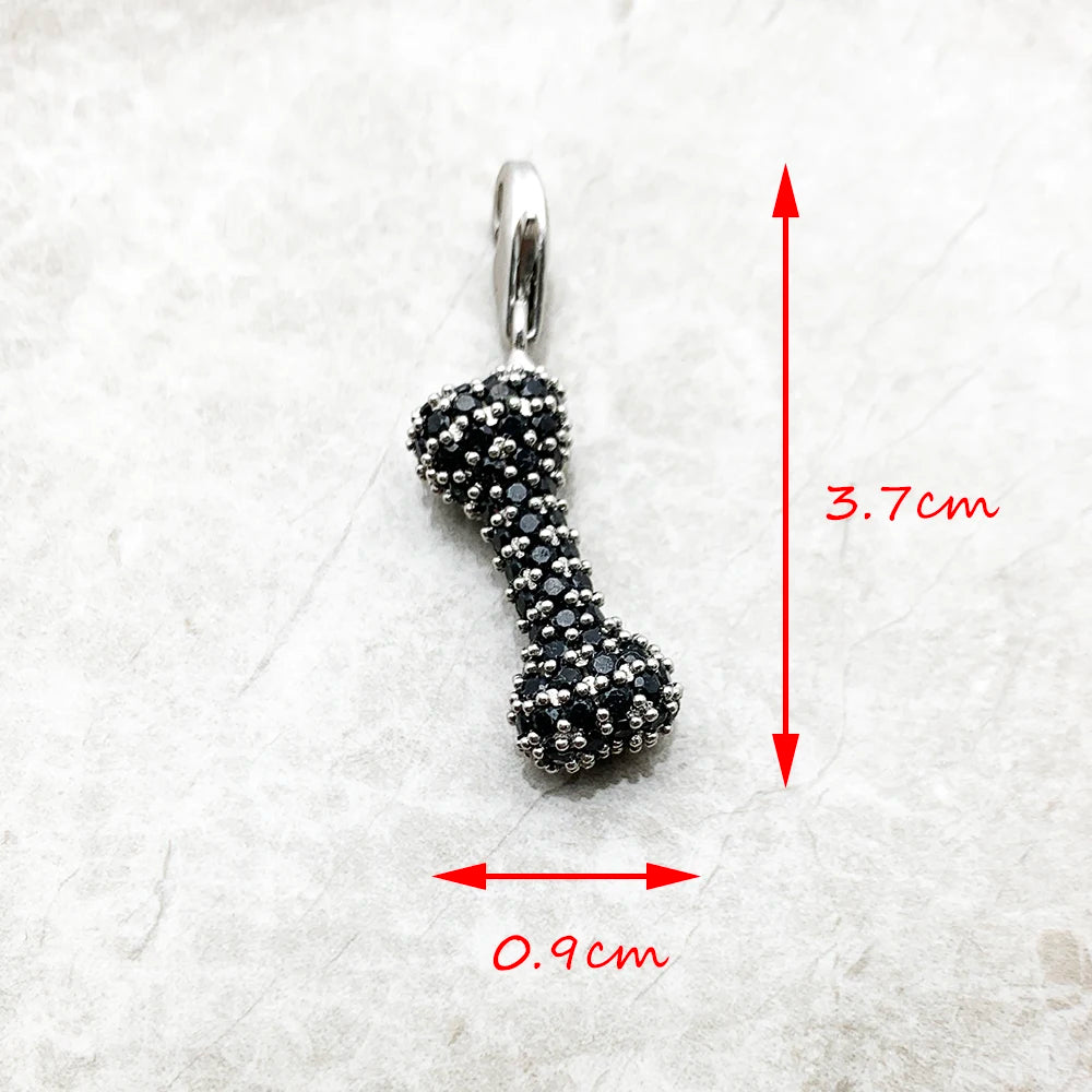 Black Silver Bone Charm-ToShay.org