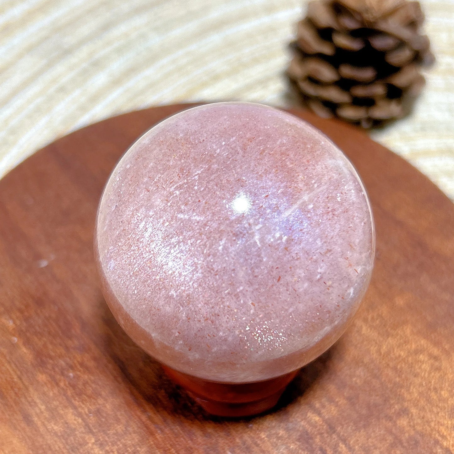 Pink Moonstone Ball-ToShay.org